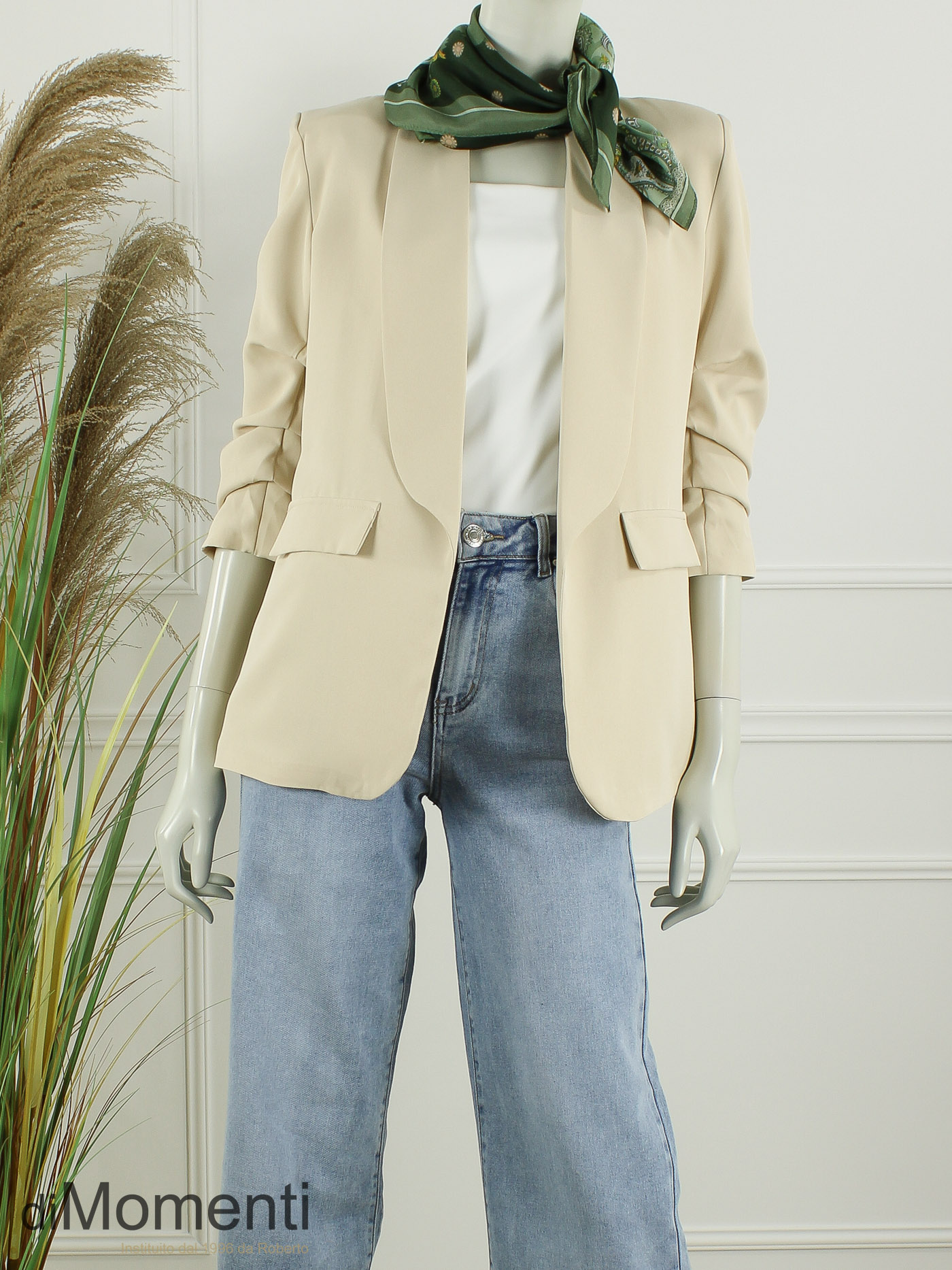 Sjaal Zijde look Midnight - Groen