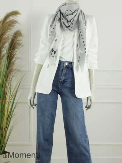 Sjaal Paisley - Licht Grijs