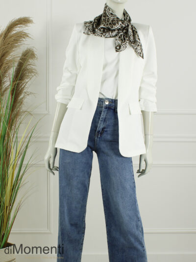 Sjaal Zijde Look Saddle - Taupe