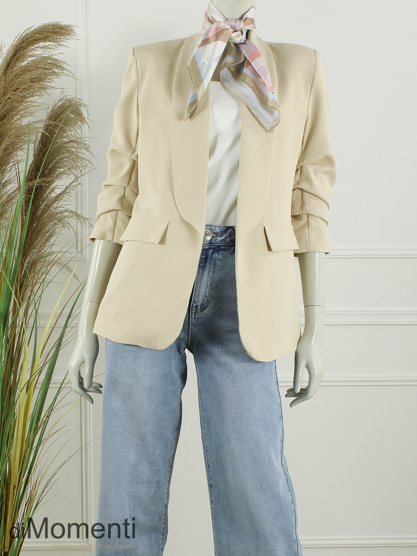 Sjaal Zijde look Tulip - Beige