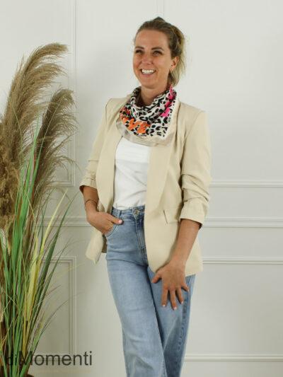 Sjaal Zijde look Love - Beige