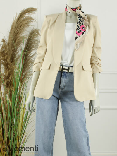 Sjaal Zijde look Love - Beige