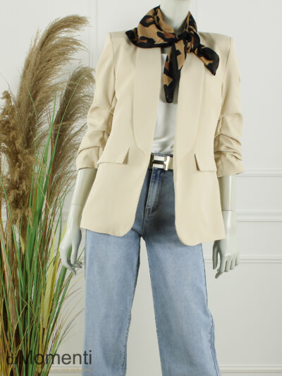 Sjaal Zijde look Tiger - Camel