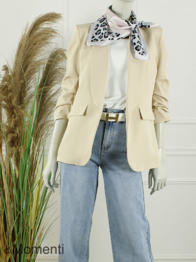 Sjaal Zijde look Wild Love - Licht Beige