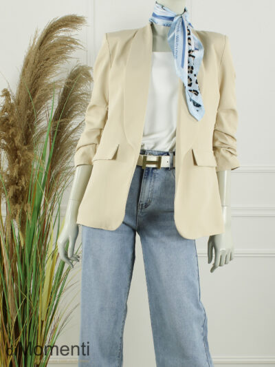 Sjaal Zijde look Wild Love - Licht Blauw