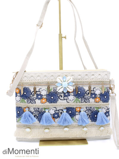 Zomer Clutch Adige - Jeans Blauw