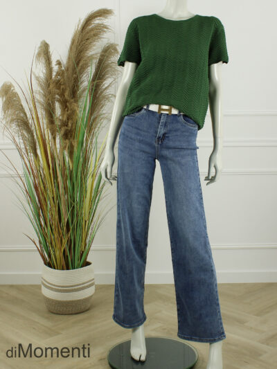 Ajour Top Rosa - Army Groen