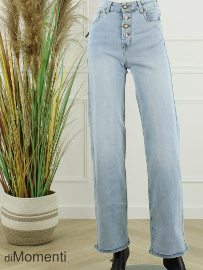 Goodies Wide Leg Stretch Jeans - Blauw