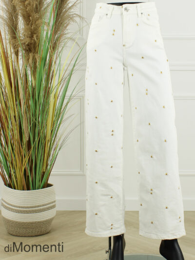 Goodies Wide Leg Stretch Jeans Madelief – Off White