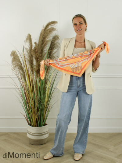 Sjaal Zijde look Fashion - Oranje