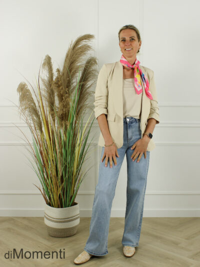 Sjaal Zijde look Flower - Roze