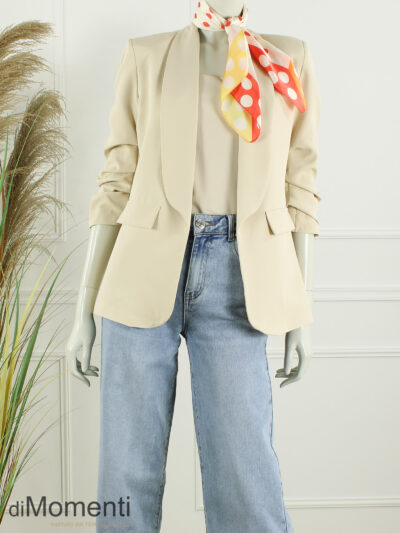 Sjaal Zijde look Stip - Oranje