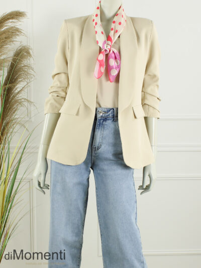 Sjaal Zijde look Stip - Roze