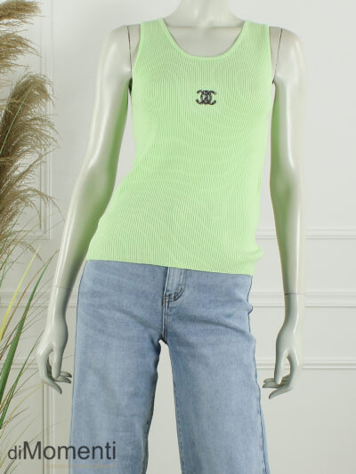 Top Cheryl Zonder Mouw - Groen