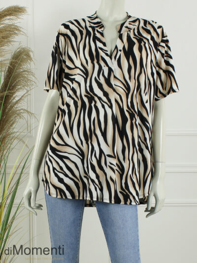 Top Millie - Zwart / Beige / Print 2