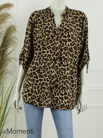 Top Susan - Zwart / Panter / Print 3