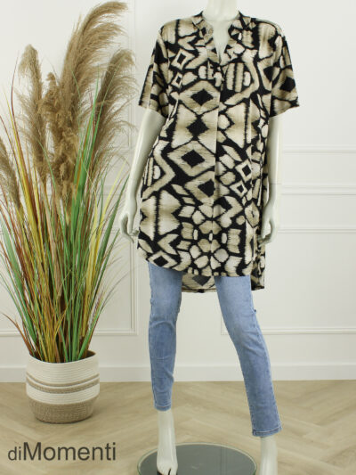 Tuniek Ashley - Zwart / Beige / Print 3