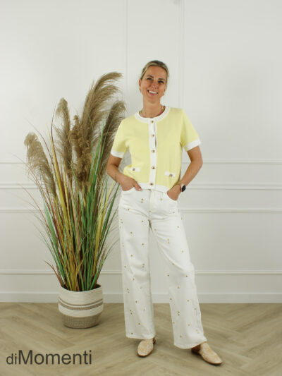 Goodies Wide Leg Stretch Jeans Madelief – Off White