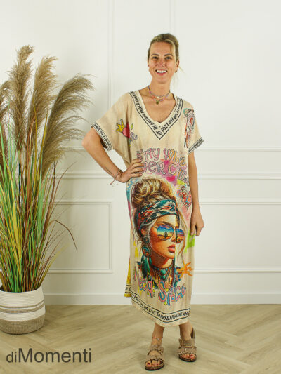 Jurk Flower - Licht Beige
