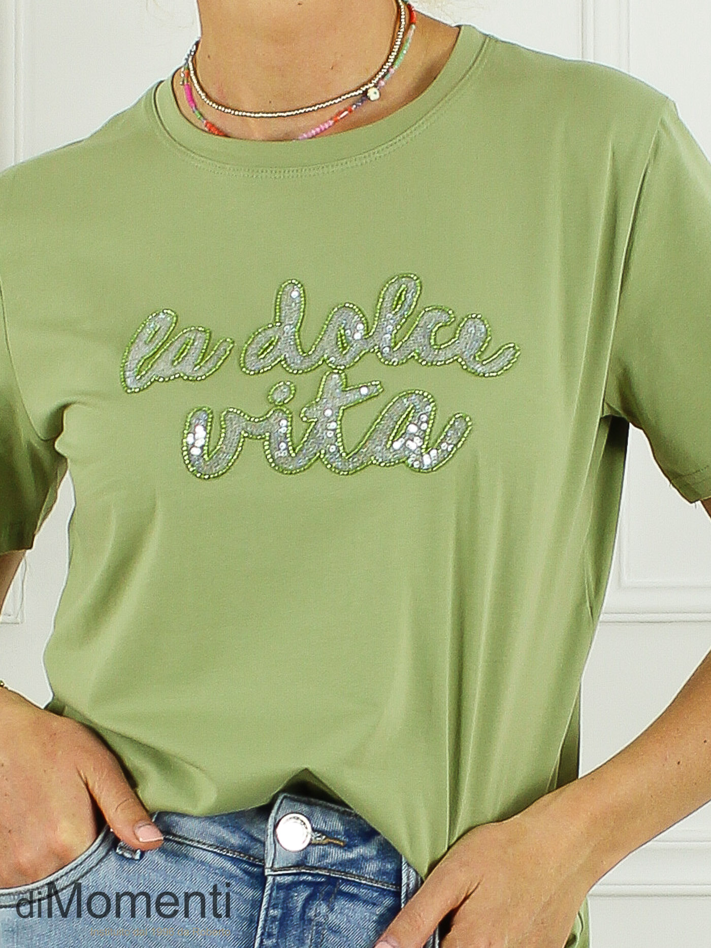 Top Dolce Vita - Licht Army Groen