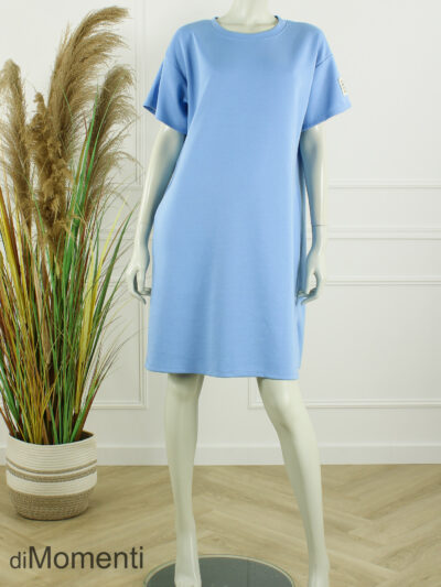 Jurk Life Label Ecru - Licht Blauw