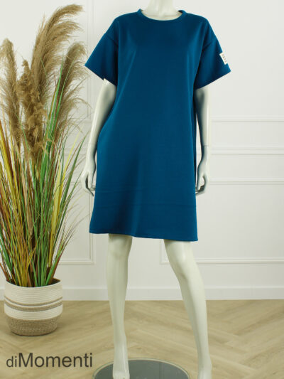 Jurk Life Label Ecru - Petrol