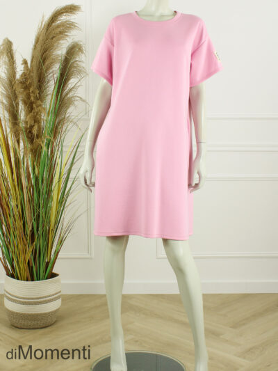 Jurk Life Label Ecru - Roze