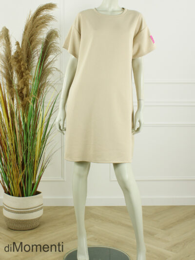 Jurk Life Label Fuchsia - Beige