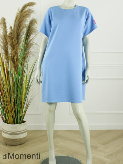 Jurk Life Label Fuchsia - Licht Blauw
