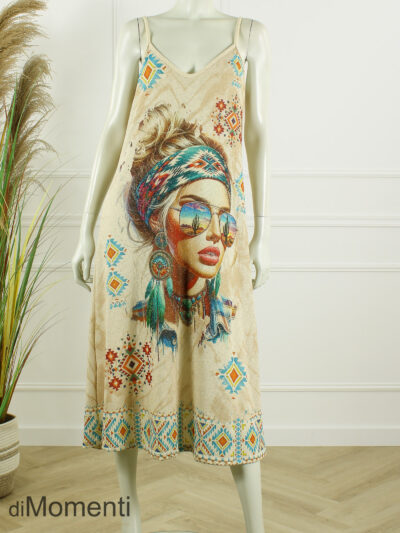 Jurk Riviera Print 3 -  Beige