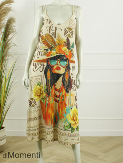 Jurk Riviera Print 4 -  Beige