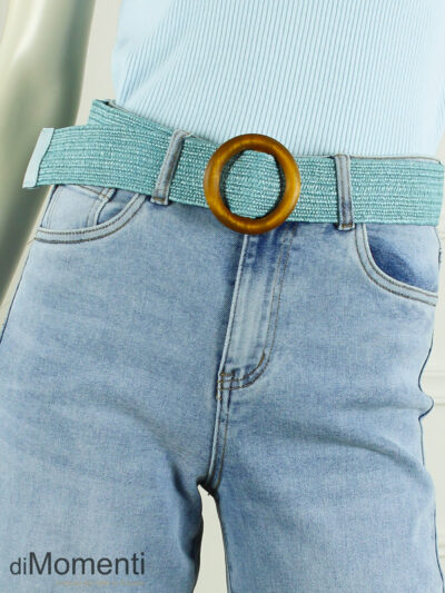 Stretch Riem Riva - Licht Blauw