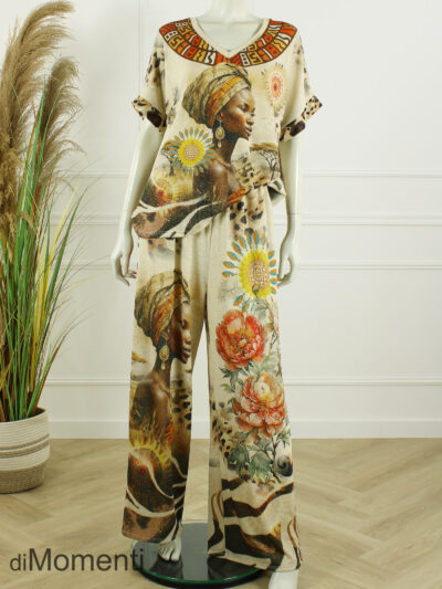 Set Trezza - Licht Beige / Print 2