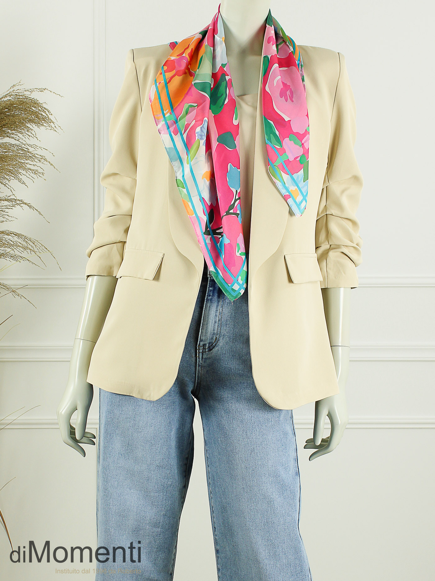 Sjaal Zijde look Elissa - Roze