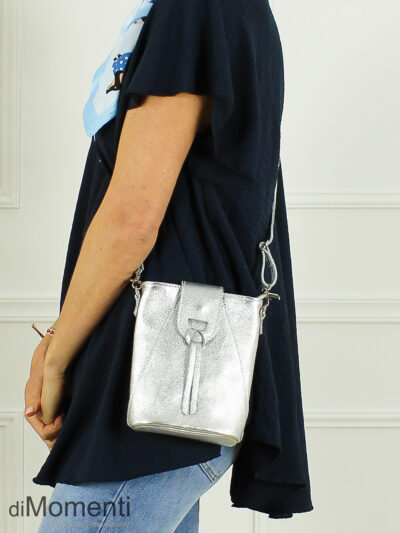 Tas Suzy - Leer - Zilver