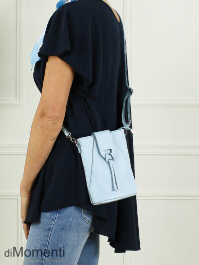 Tas Suzy - Leer - Licht Blauw