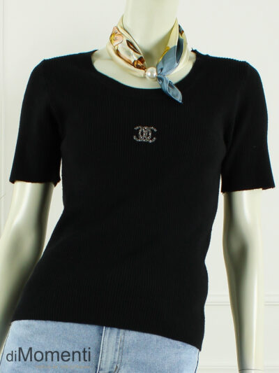 Zijde Look Sjaal Parel - Jeans Blauw