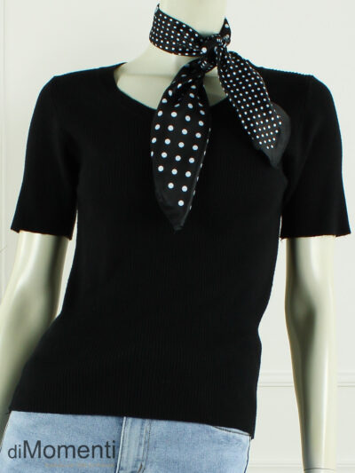 Zijde Look Sjaal Paris - Zwart