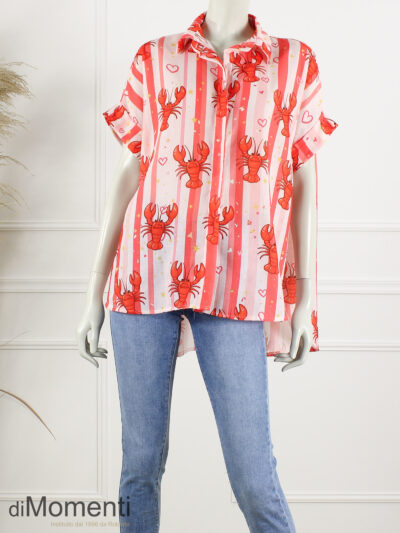 Blouse Lobster  - Rood