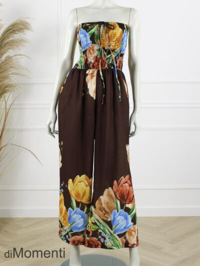 Jumpsuit Flower - Coffee