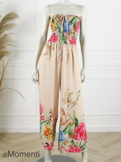 Jumpsuit Flower - Beige