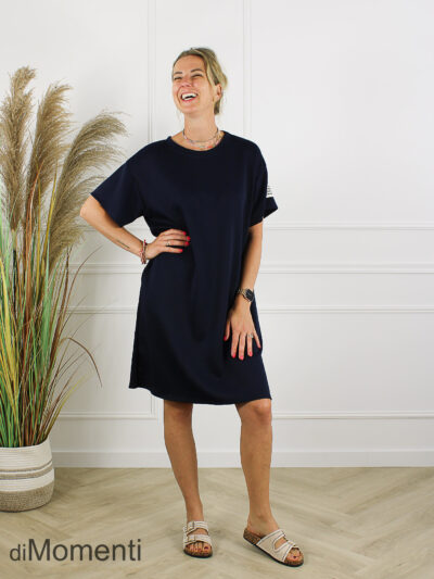 Jurk Life Label Ecru - Navy