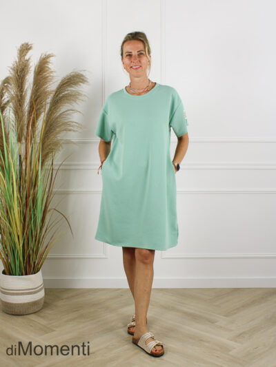 Jurk Life Label Ecru - Licht Groen