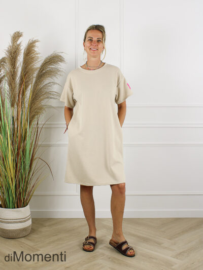 Jurk Life Label Fuchsia - Beige