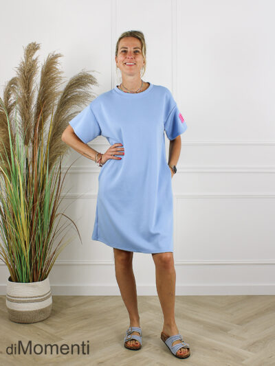 Jurk Life Label Fuchsia - Licht Blauw
