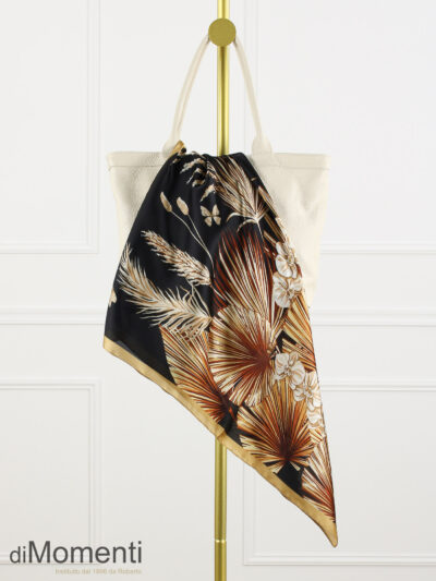 Zijde Look Sjaal Cannes - Zwart