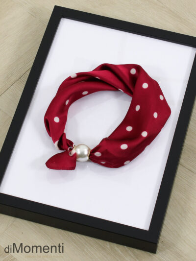 Zijde Look Sjaal  Parel - Print 4 / Bordeaux