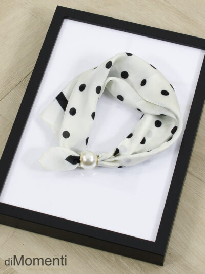Zijde Look Sjaal  Parel - Print 4 / Off White