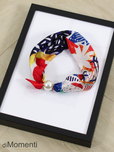 Zijde Look Sjaal  Parel - Print 8 / Multi Color