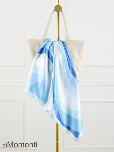 Zijde Look Sjaal Pucci - Blauw